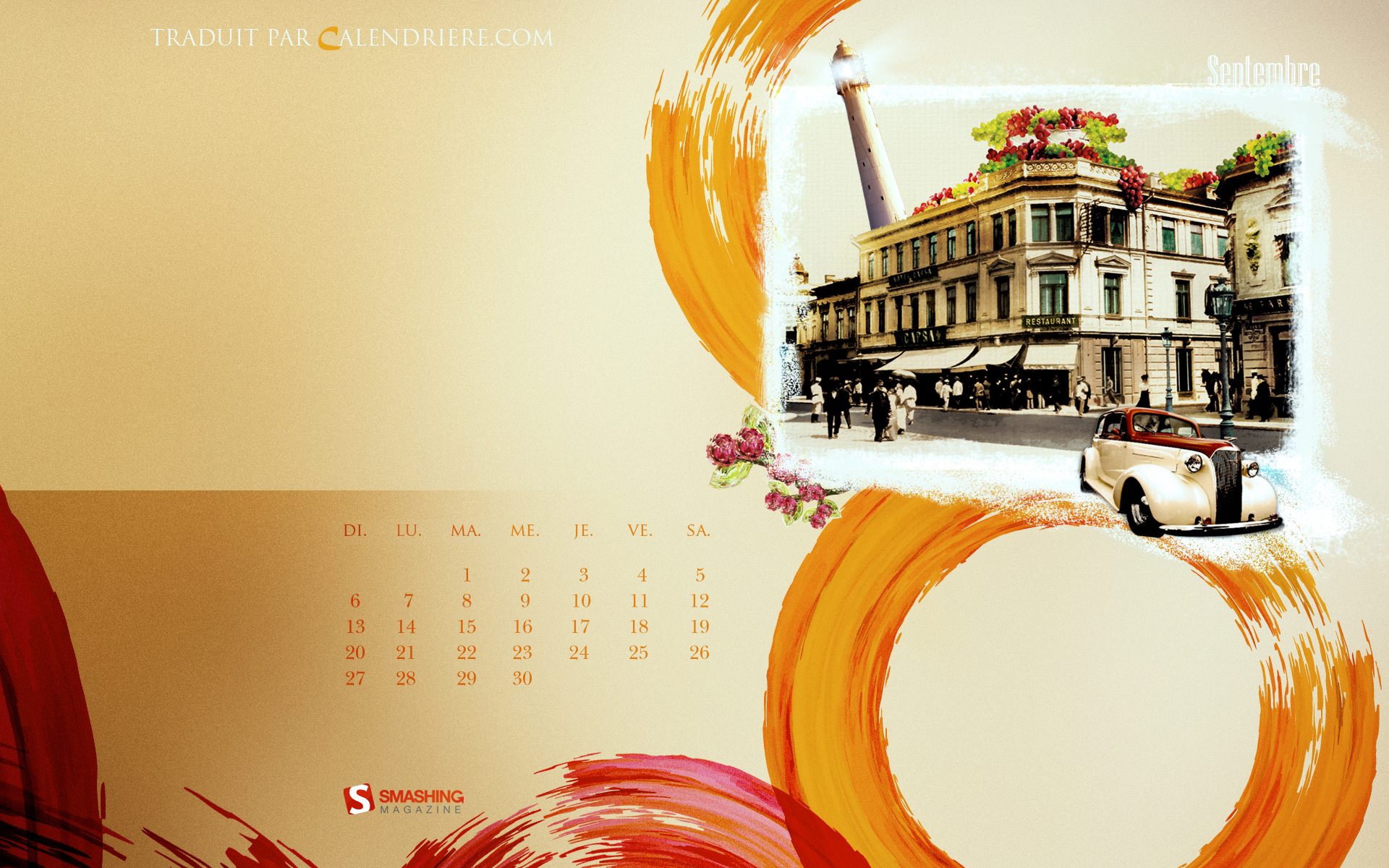 Calendrier fond d'écran septembre 2009