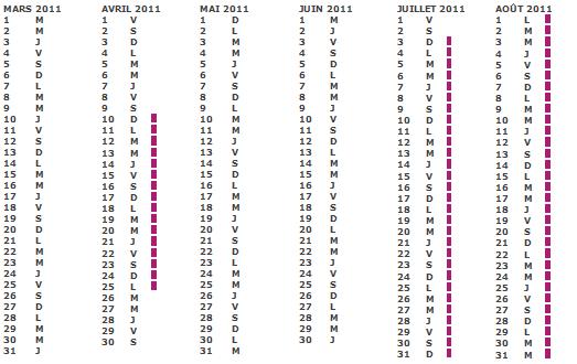 Calendrier scolaire 2011 2010 zone c Calendrier scolaire 2011 2010 zone c