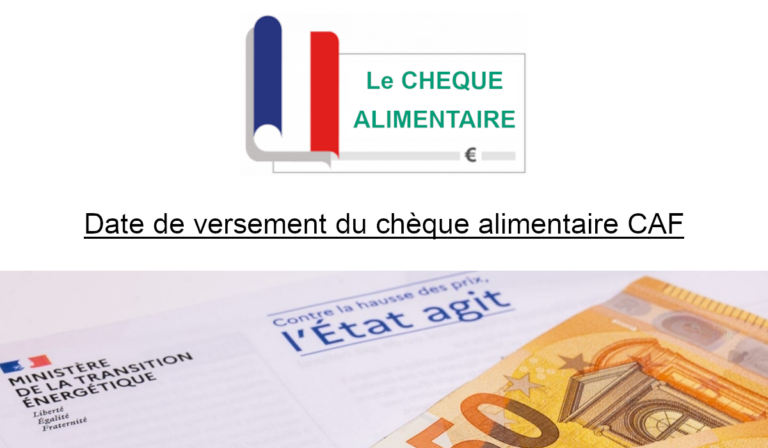 date de versement chèque alimentaire CAF