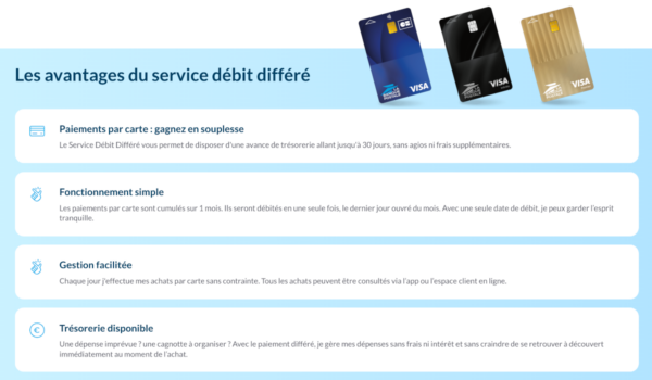 service débit différé la banque postale